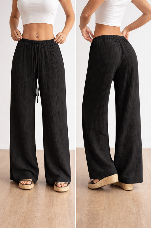 Aria Drift Wide Leg Pants - Black