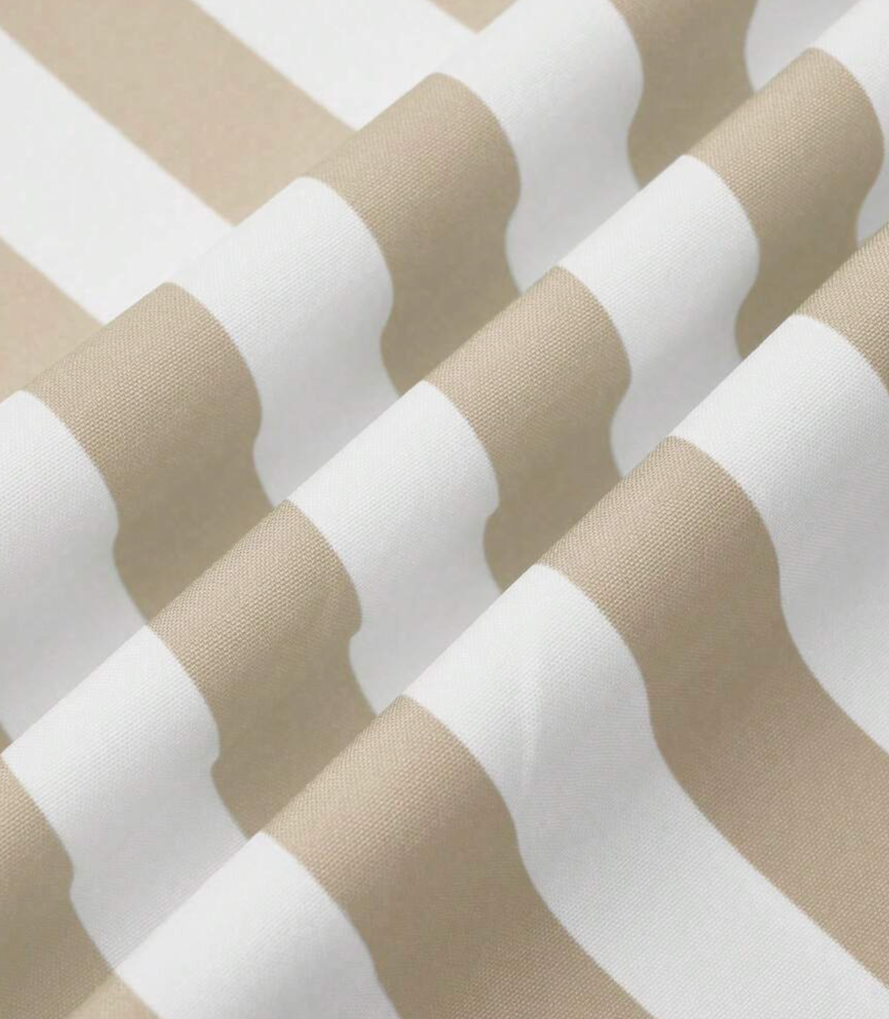 Tan and white stripe fabric detail — RIVI Isola Striped Maxi Dress